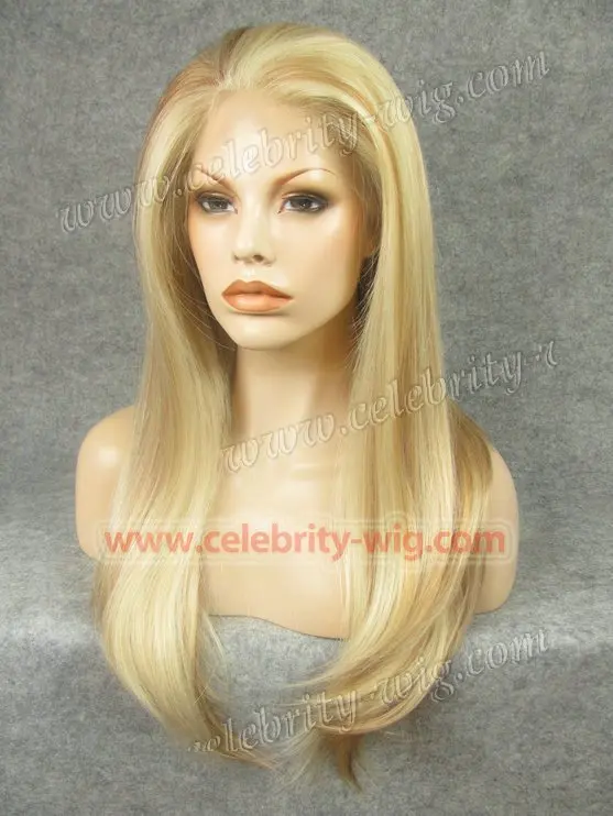 

N2-613+27HR+30 New arrival and top fashion synthetic lace front golden blonde wig