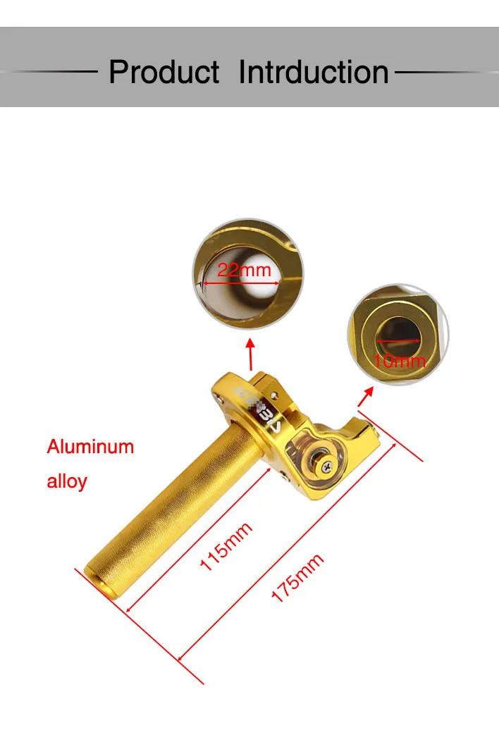 ZS Racing 7/8 ''22 мм мотоциклетные захваты, поворотные дроссельные заслонки с тросом дроссельной заслонки для грязных питбайков ATV внедорожный квадроцикл