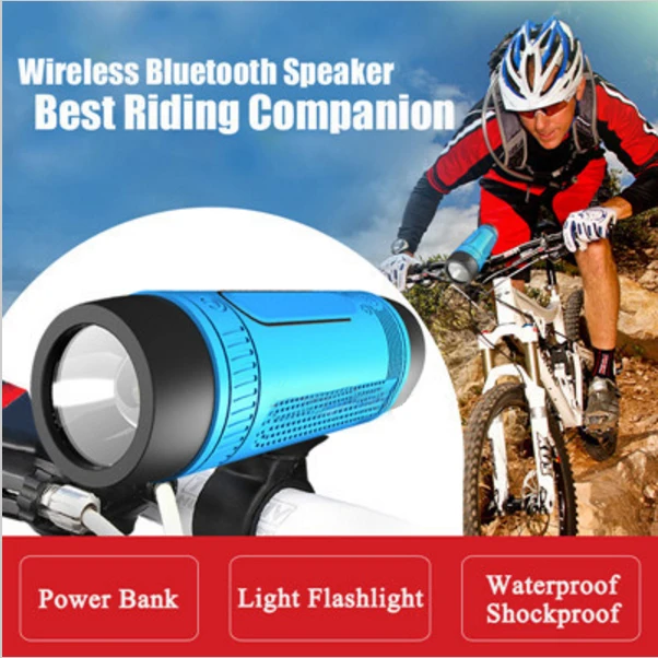 ZEALOT S1 Bluetooth Speaker Portable Outdoor Bicycle Subwoofer Bass Speakers Home Theater Party Speaker With Flashlight FM Radio