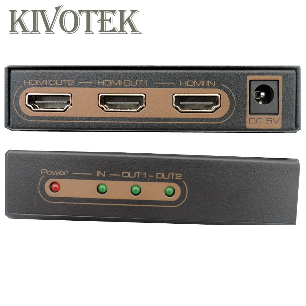 4K*2K@60Hz,3D HDR 1x2 HDMI2.0 Splitter Adapter HDCP2.2 1-in 2-our Full HD1080P Power Supply For HDTV DVD CCTV PS34 Free Shipping