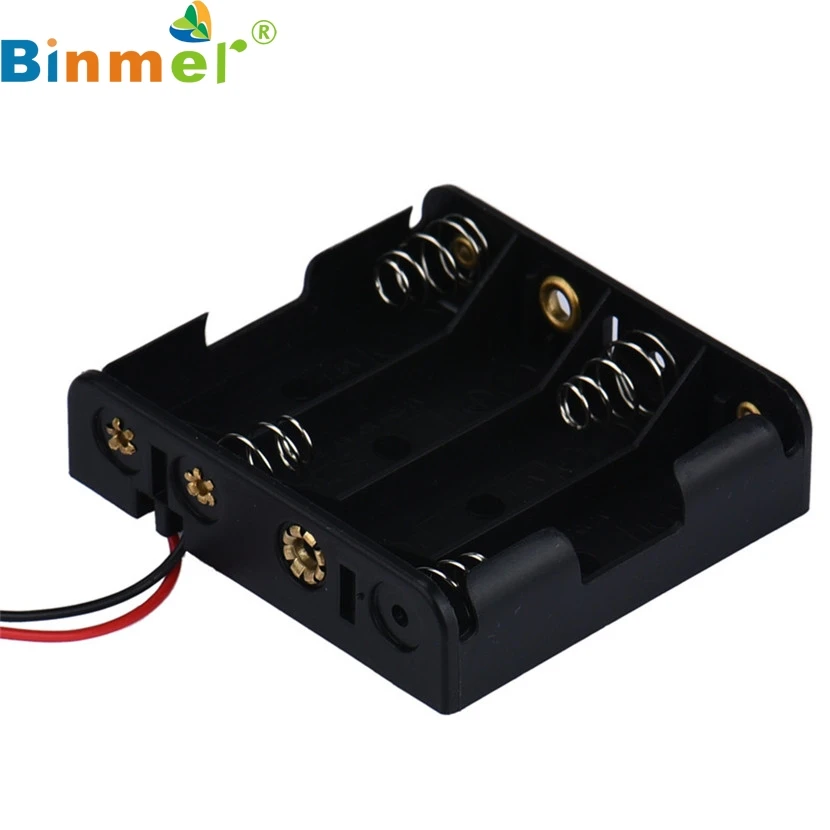 Binmer Mecall Tech коробка-держатель для 4 x AA черного цвета с проволочными выводами