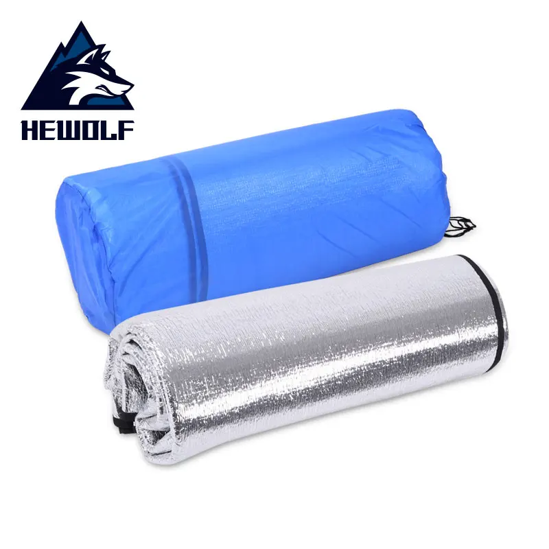 Hewolf سجادة للرحلات خفيفة المحمولة الألومنيوم فيلم التخييم حصيرة مقاومة للرطوبة خيمة حصيرة للماء النسيج في الهواء الطلق السفر نزهة الشاطئ