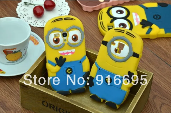 10pcs For Samsung GT-i8190 Galaxy S3 Mini Despicable Me 2 Minions Silicone Case Cover S III mini i8190 |