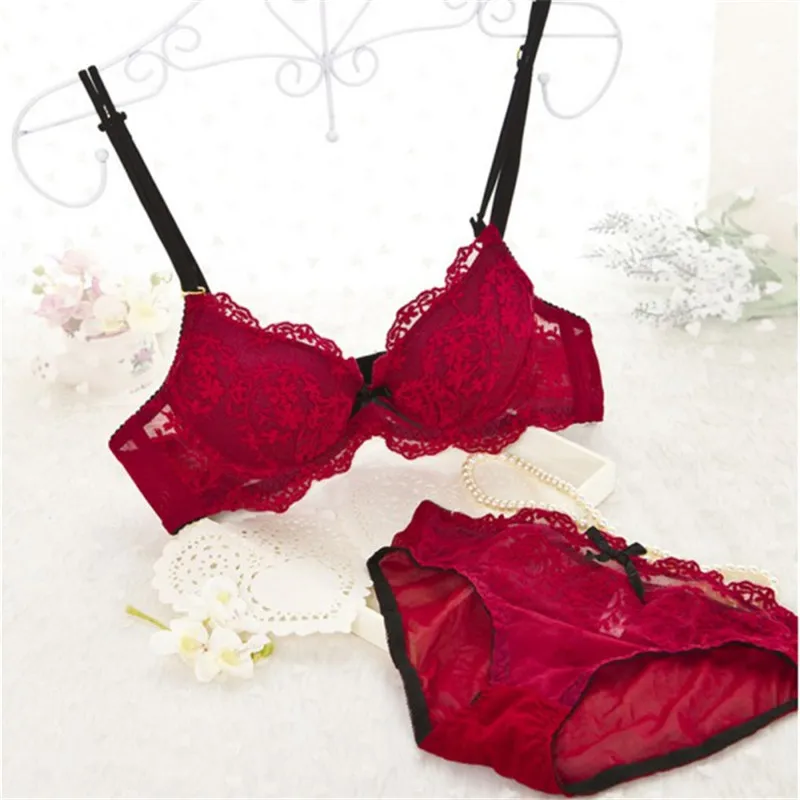 Sexy Women Set Embroidery Lace Lingerie Underwear Push-Up Padded Bra Underwire | Женская одежда