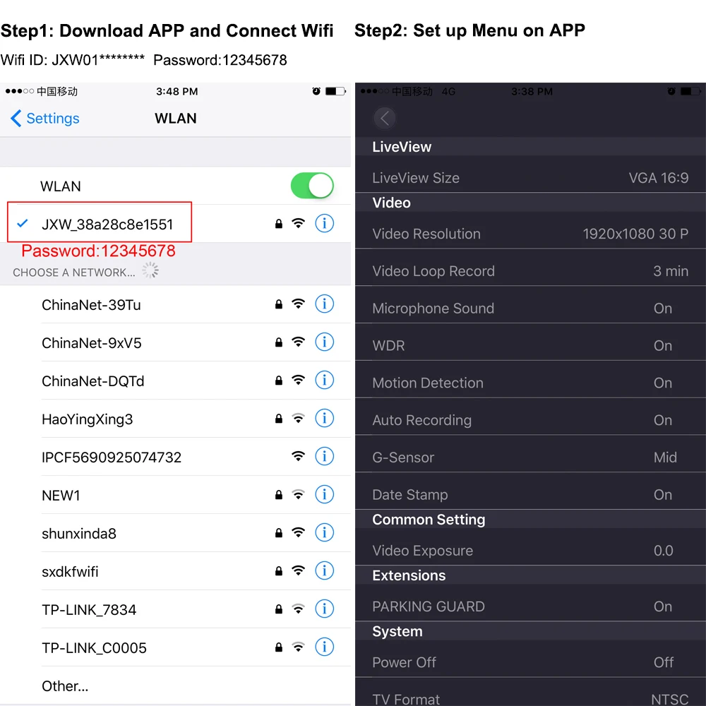 Podofo Novatek 96658 Wifi скрытый Автомобильный видеорегистратор мини камера регистратор Dash Cam FHD 1080P WDR с функцией ночного видения цифровой видеорегистратор