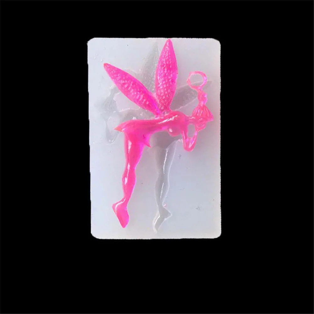 

1 pcs Silicone mold Flower Fairy angel shape Pendant DIY decor Handmade Epoxy resin mold Free shipping cake decorating tools