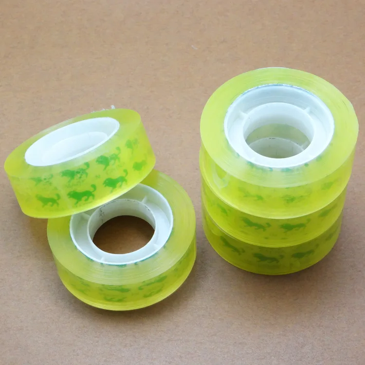 

8pcs Viscous transparent Stationery small tape 12mm wide seal packaging tape gift packaging tape wholesale