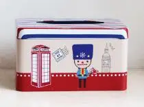 Оранжевый 1 шт. ZAKKA домашнего интерьера Tissue Box Главная британский стиль гладить жестяная коробка ткани ЭНЛ 009 - Цвет: Оранжевый