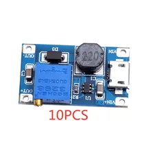 10 шт. DC преобразователь напряжения переменного тока импульсный повышающий Регулируемый усилитель повышающий адаптер 2A Micro usb-модуль 2 V-24 V 5V 9V 12V 28V доска