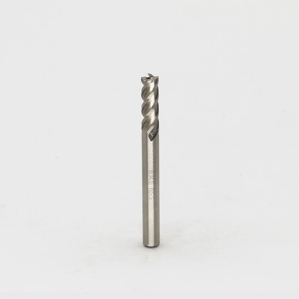 

New 4Flute Head 6mm End mills Milling cutter CNC bits tools W4Mo3Cr4V1 HSS & Aluminium 4F6*6*13*57mm