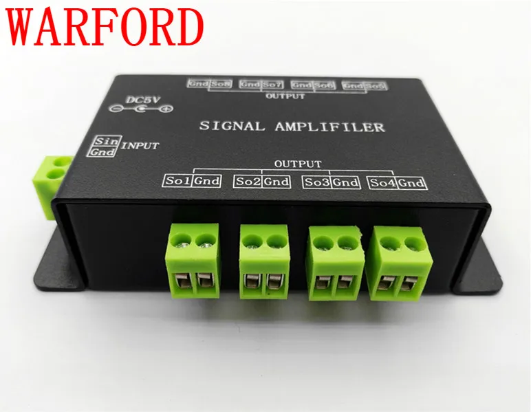 

DC5V Signal Amplifier via SPI output signal Symphony 8 control group Amplifier for music controller ws2811 5050 led strip