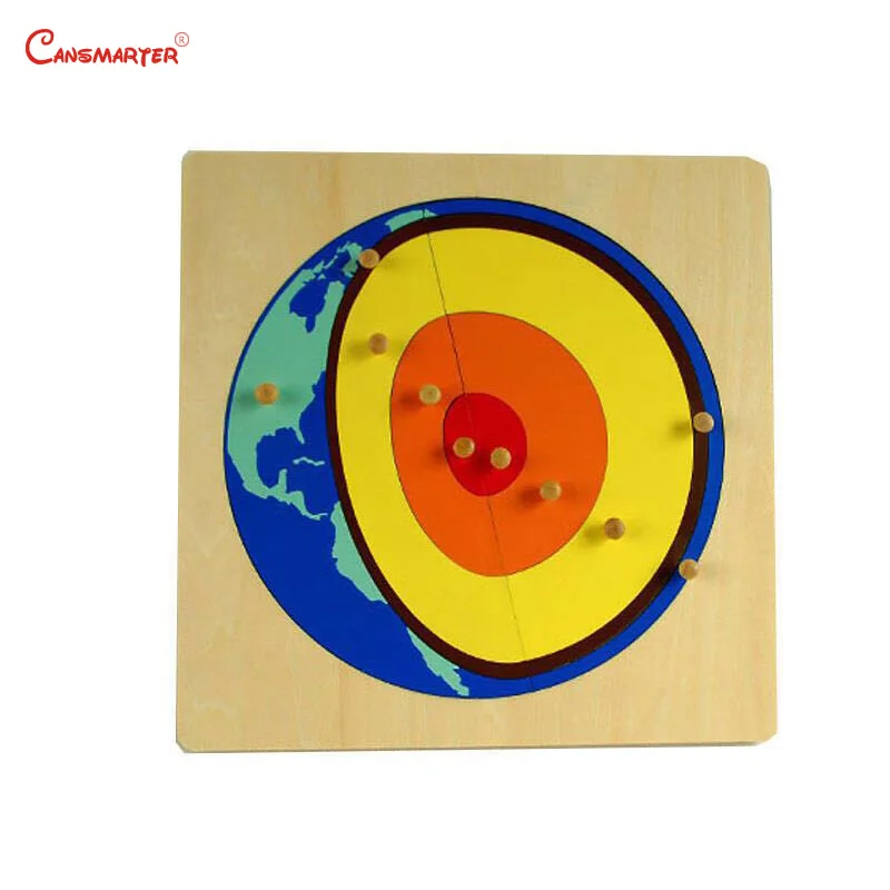 

3D Puzzle Solar Core With Knob Game Geography Teaching Learning Montessori Wooden Map Board Educational Toys Kids GE053-3