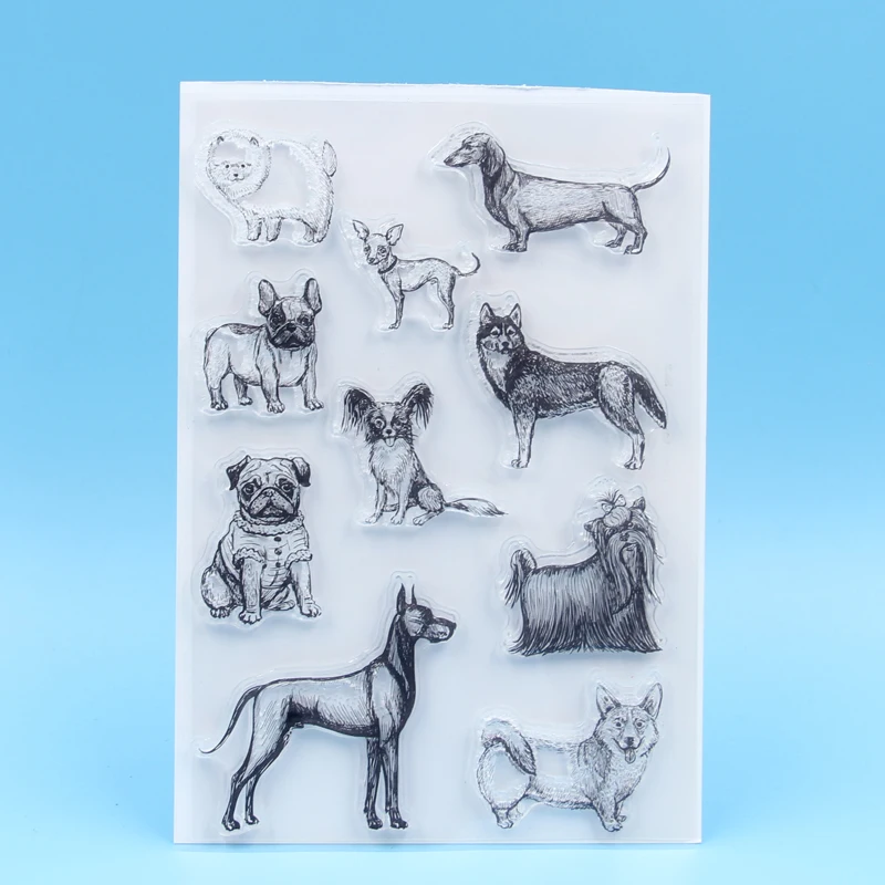Lovely Dogs Transparent Clear Stamp for DIY scrapbooking/Card Making