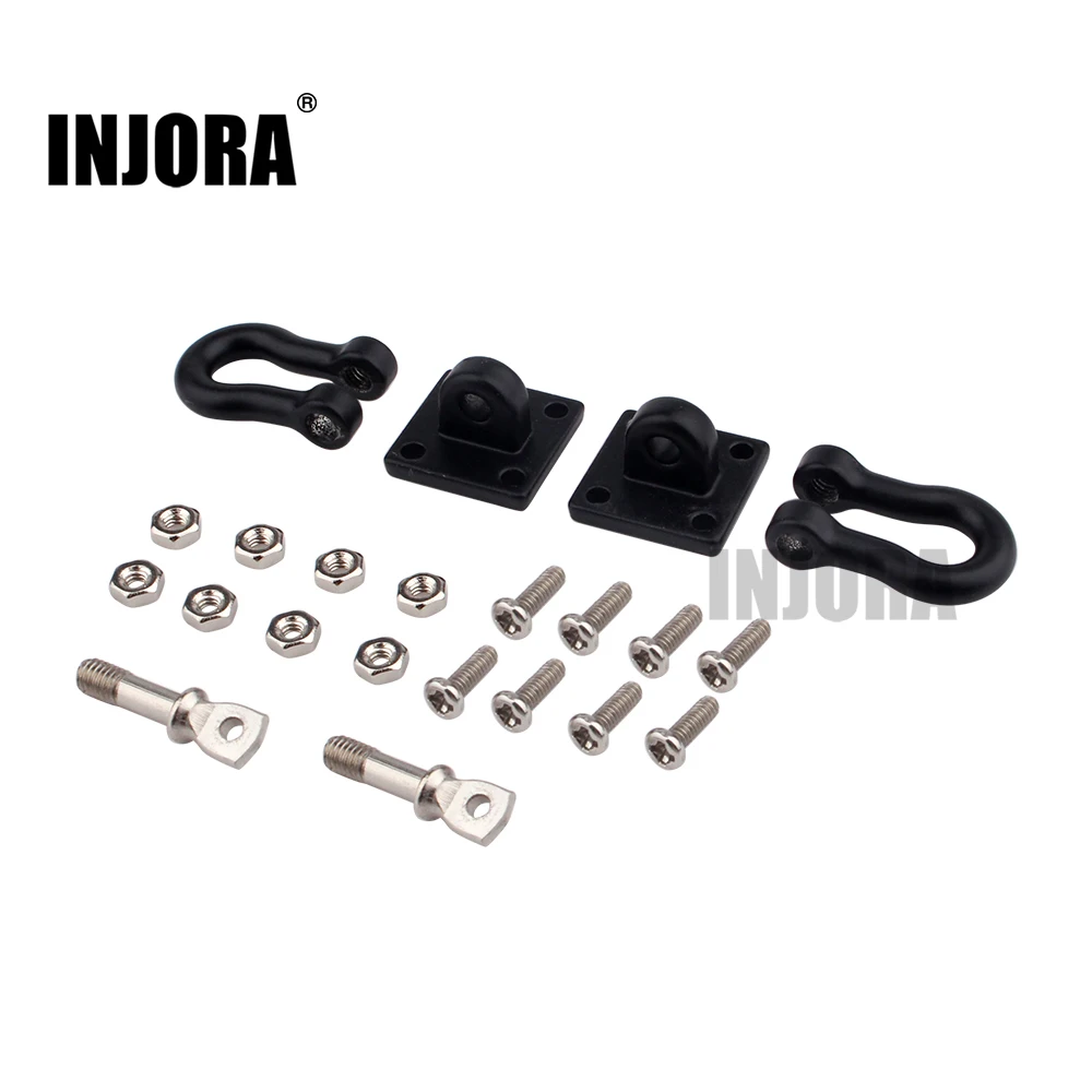 

2PCS RC Rock Crawler 1:10 Accessory Black Tow Shackle for Axial Wraith SCX10 TAMIYA CC01 D90 D110 TF2 RC Car Truck Parts