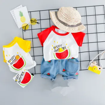 

Infant Toddler Baby Boy Clothes Sets Summer 2019 New Casual Baby Set Short Sleeve Print T-shirt+Pants 2pcs Baby Boy Clothing
