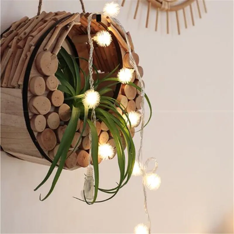 

1 / 2 /6 /10M Led Hairball Fairy String Decorative Holiday Light Battery Operated Wedding Christmas Outdoor Patio Garland Lights