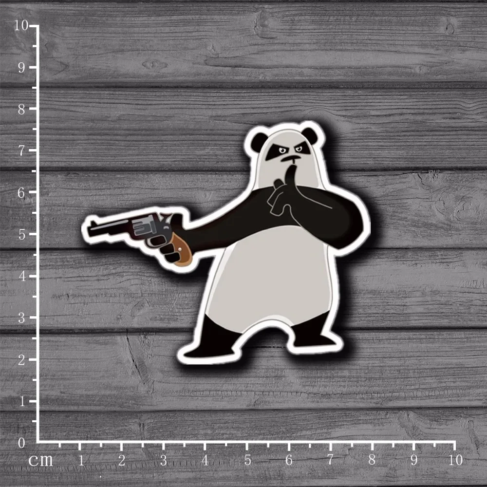 

Funny panda shooting Kawai Sticker For Scrapbook Diary Cartoon Stickers On Notebook Laptop Home Decor Skateboard Sticker[Single]