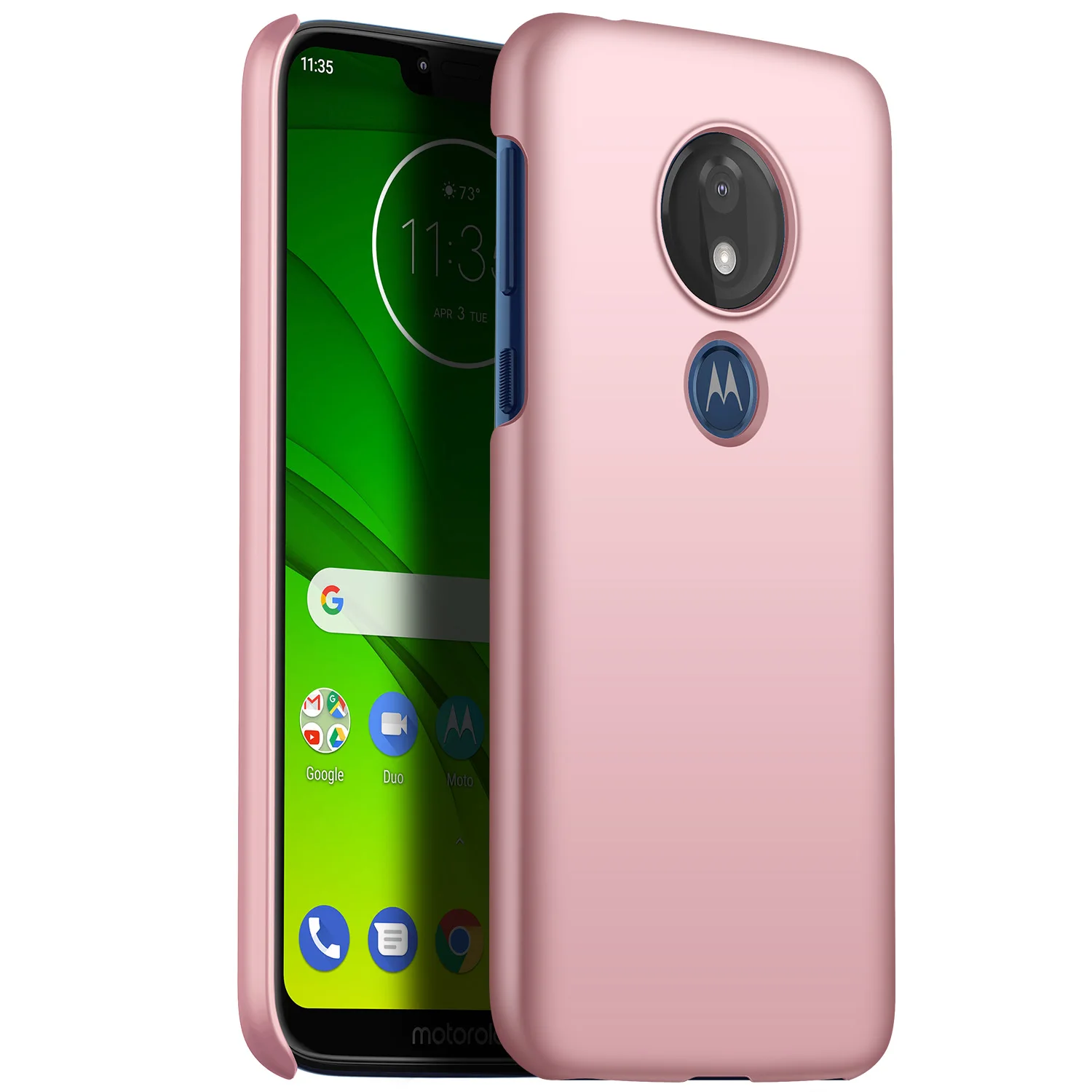 Для moto rola moto G7 power чехол роскошный высококачественный Жесткий ПК Тонкий матовый защитный чехол на заднюю панель для moto g7 power shell - Цвет: rose gold