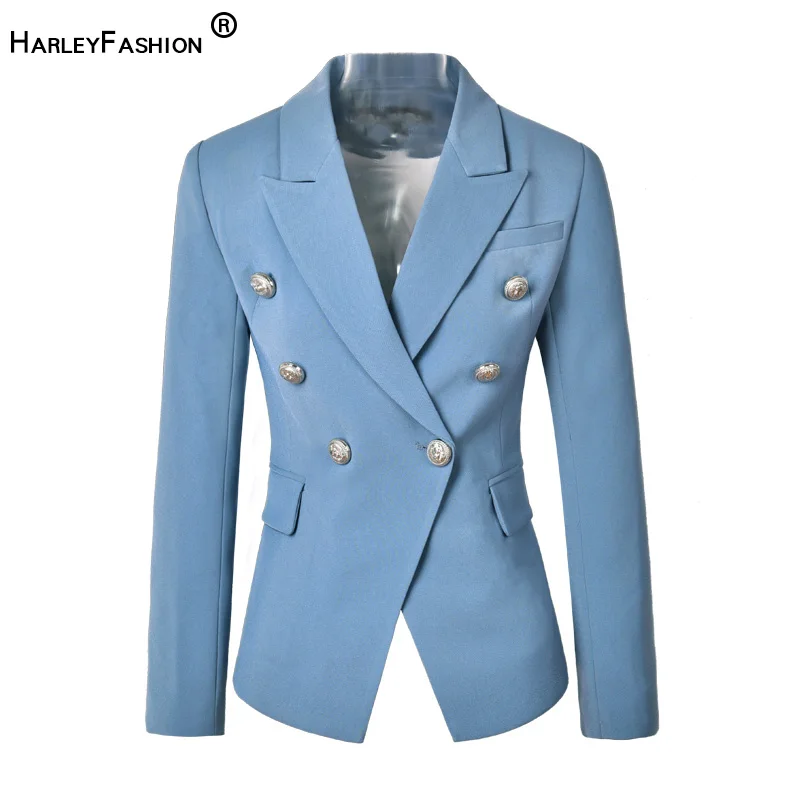 Classic Designing New Color Uniqye Style European OL Bussiness Lady Skinny Blazers Solid Fashion Formal Blazer High Quality