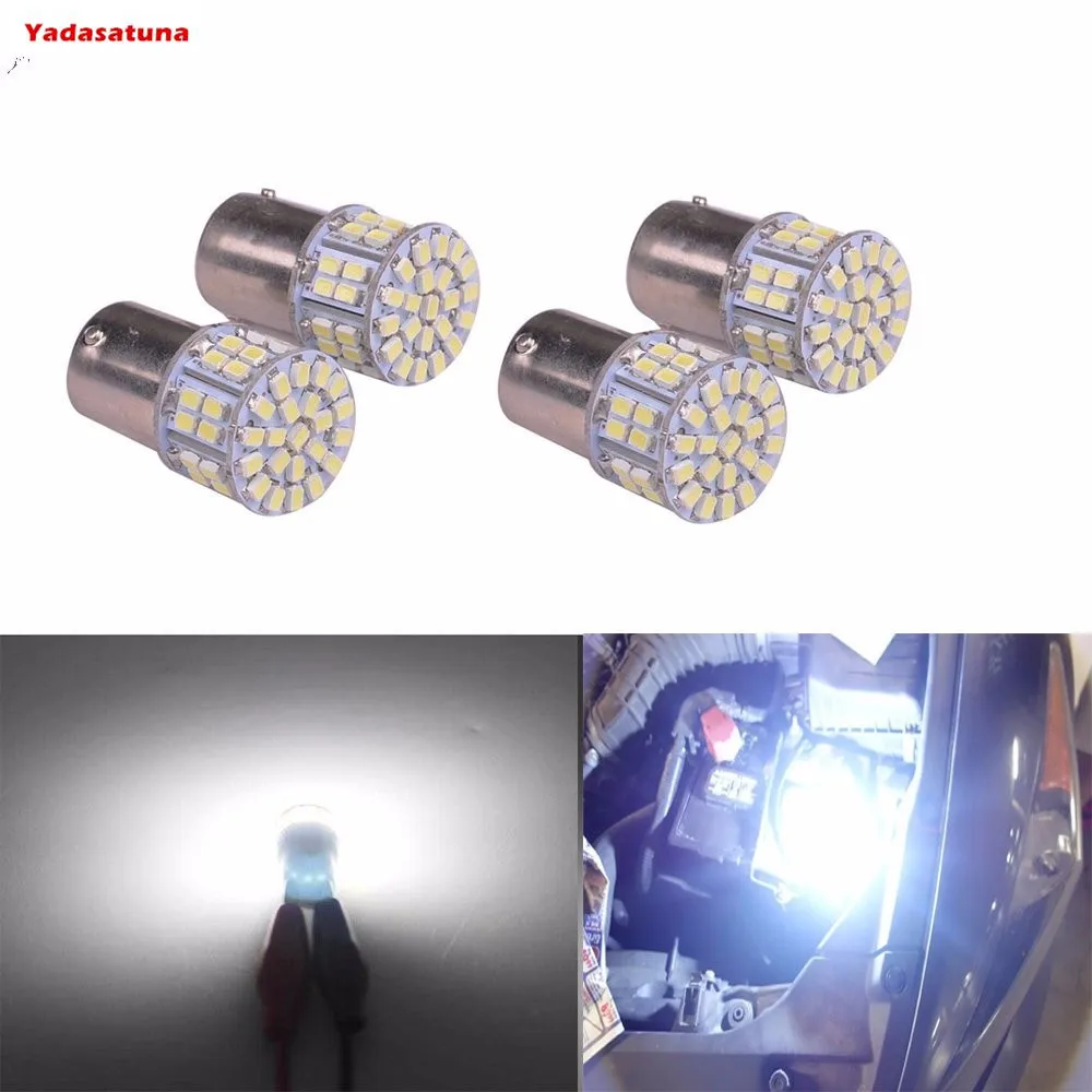4x382 1156 BA15S P21W blanco 50 SMD LED de la cola del freno gire senal bulbos de lampara ligeros