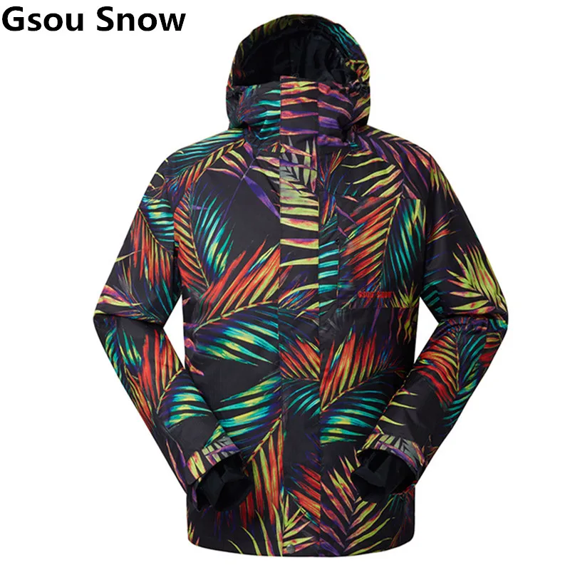 GSOU SNOW Ensemble Veste Et Pantalon De Ski Et Snowboard Homme - Baggy Ample Plusieurs Poches Unisexe Imperméable Coupe-Vent Respirant Chaud à Capuche