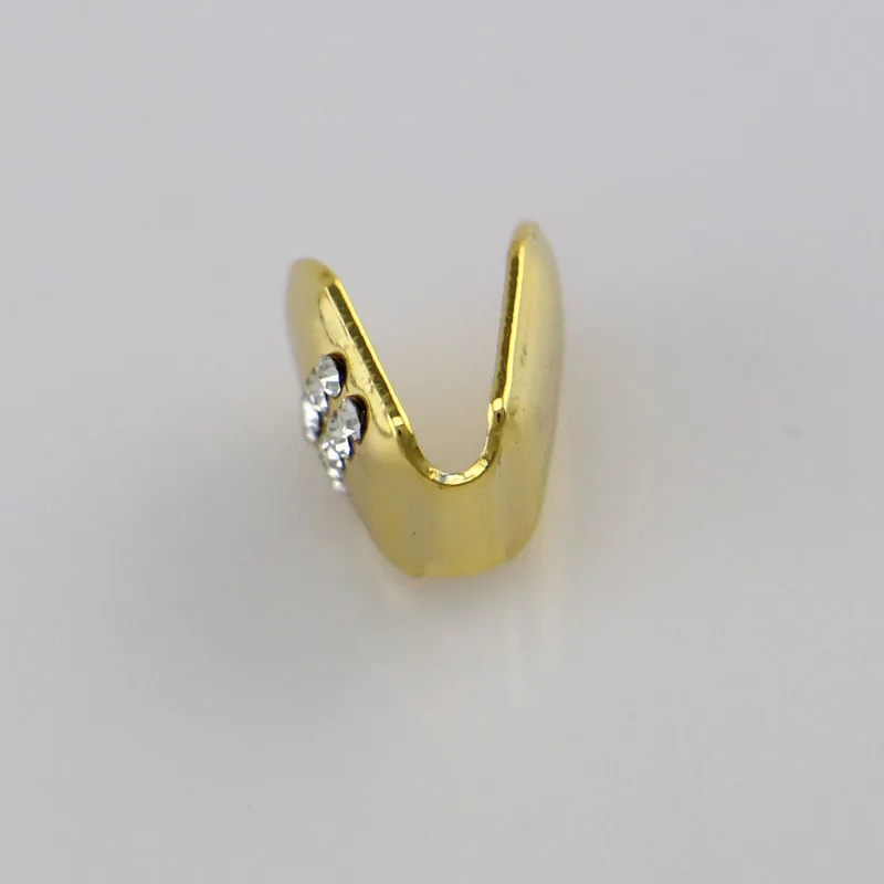  HIPHOP 4 Color Grillz Single Teeth Grillz With Rhinestone Crystal Inlay Vampire Gift Hip Hop Jewelry for Men Body Joyeria (16)