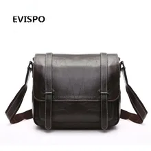 EVISPO 2017 New Fashion Genuine Leather Men Bag Famous Brand Shoulder Bag Messenger Bags Causal Handbag Laptop Briefcase Male