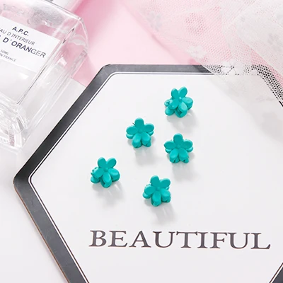 5pcs light green 5/10 шт./лот для девочек милый маленький сливовых расцветок заколки для волос для детей прекрасные заколки для волос Заколки ободки Дети Мода женские аксессуары для волос - Цвет: 5pcs light green