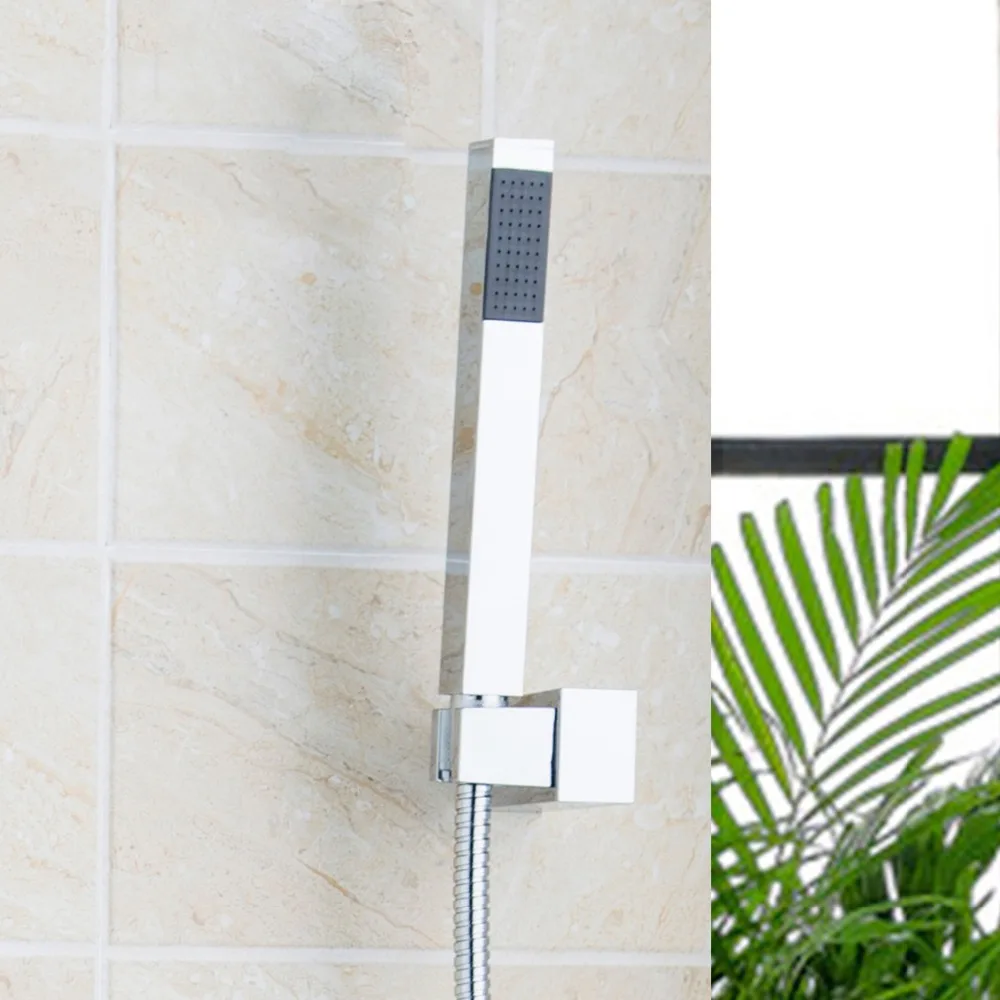 Светодиодный потолочный светодиодный светильник для ванной хромированный душевой набор с " супер тонкой головкой смесители для душа