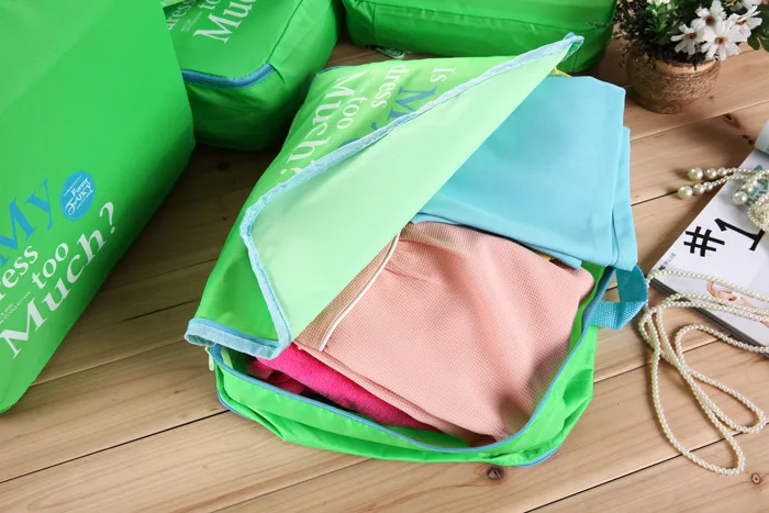 4 цвета дорожная сумка необходимости багаж куб для упаковки Органайзер нейлоновая сетка сумка для хранения одежды чемодан аккуратный набор