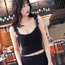 Женские надписи, бретели, топы, сексуальное нижнее белье с подкладкой, жилет, летняя мода, тонкая кофточка, топы без рукавов, жилет