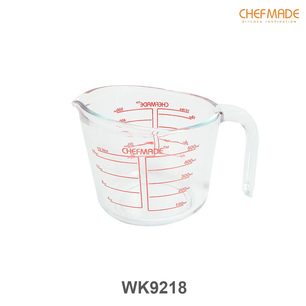 

CHEFMADE Glass Measuring Cup, with Pour Spout and Graduated Liquid Measure Container, FDA Approved