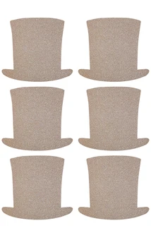 

3.8x3.4cm Abraham Lincoln hat rose gold glitter sticker label