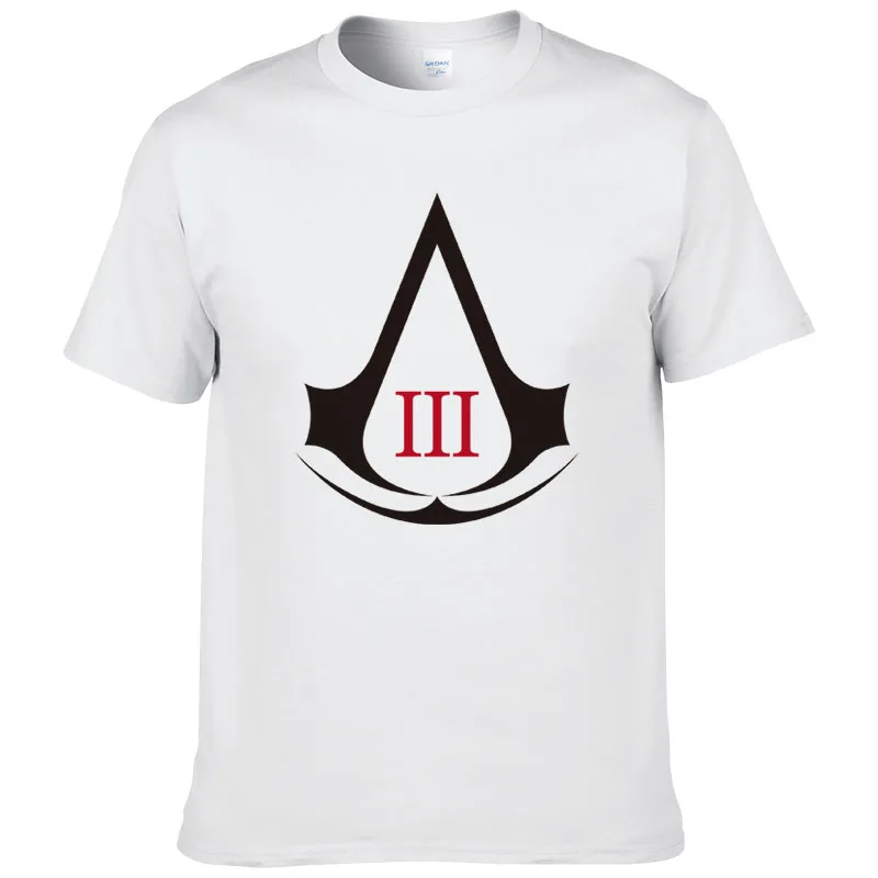 Мужские модные футболки для фитнеса с коротким рукавом поступление 2017 Assasins Creed