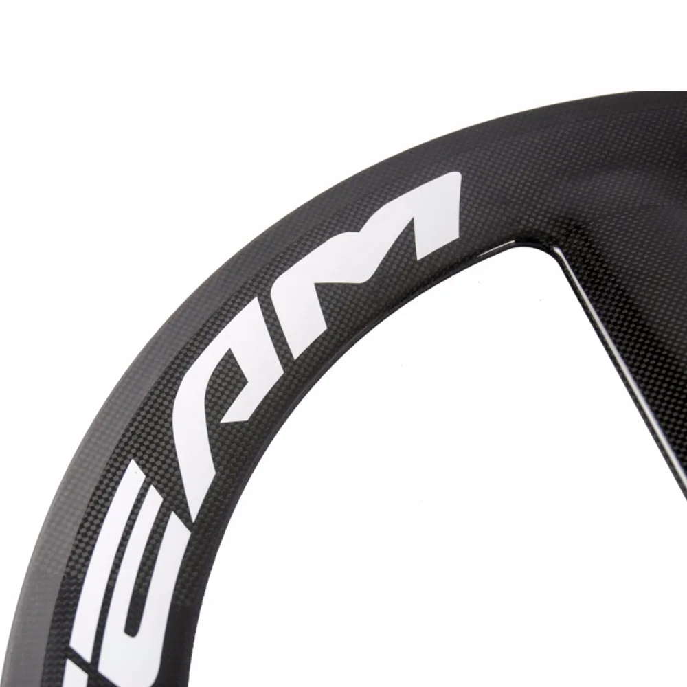 Top SUPERTEAM Spoke Carbon Wheels 700C 3 Spoke Carbon Road Wheels 23mm Width Clincher Carbon Wheelset Single Speed Carbon Wheel 7