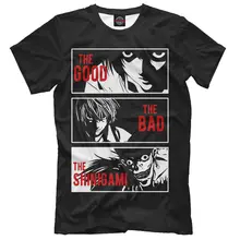 Мужская летняя футболка из хлопка с принтом "Death Note", новая футболка с рисунком аниме, крутой дизайн HQ, футболка с полным принтом