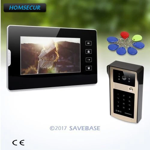 

HOMSECUR 7" Wired Video Door Entry Call System with Touch Panel Monitor for Home Security