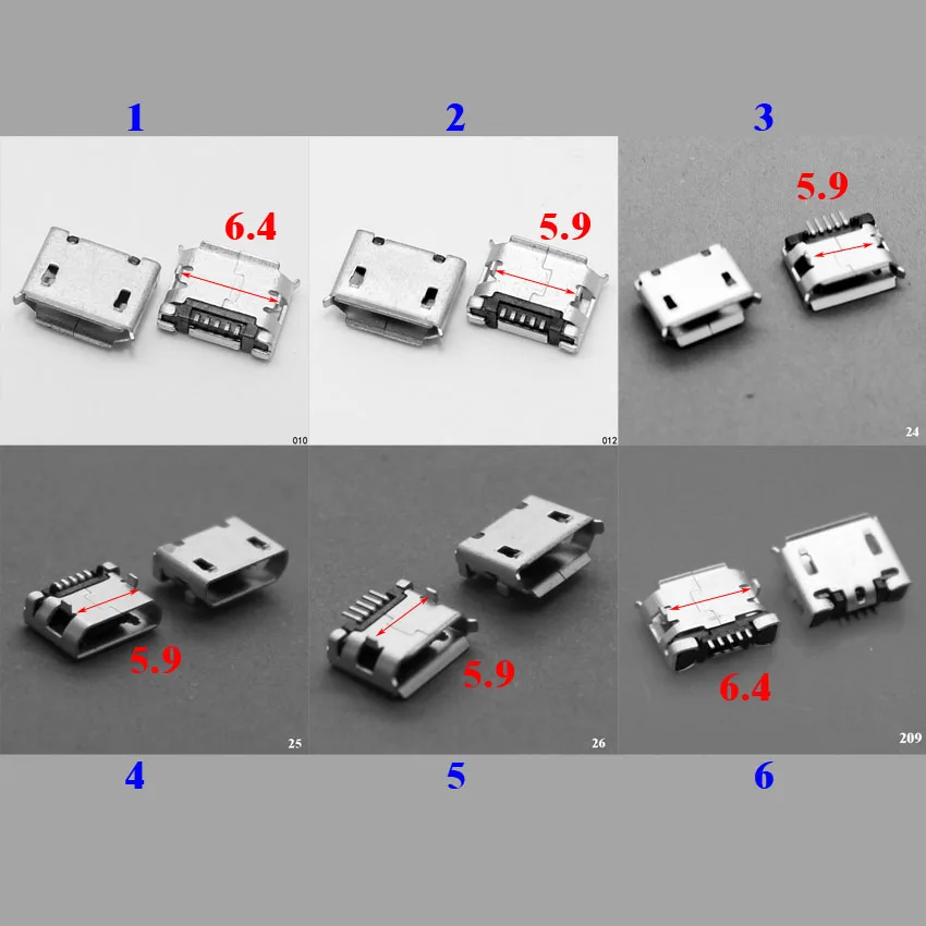 1x Micro USB Charging Data Power Jack Port charger Connector for Lenovo A1000 A1000-T A1020 A1020-T A2107 A2207 Tablet | Мобильные