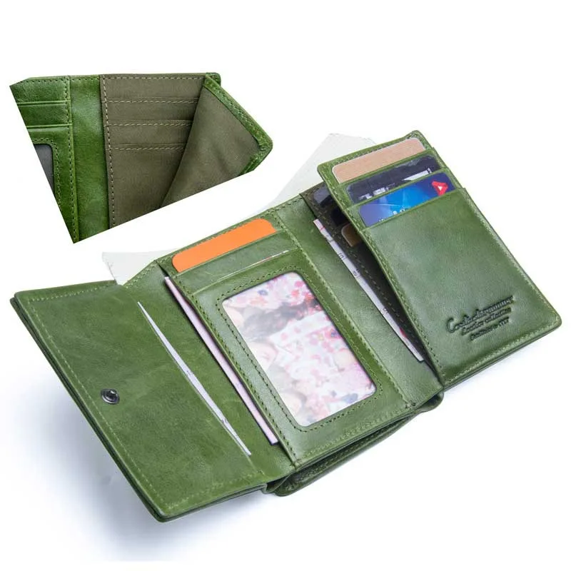 

New Product Fashion Leisure Time Luxury brand Genuine Leather Wallet Position Three Discount Layer Cowhide Short Fund Ma'am Best