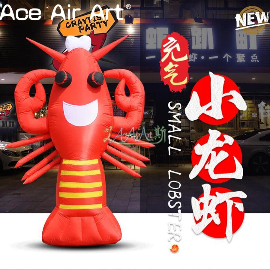 2m inflatable crayfish catoon,inflatable small lobster for ...