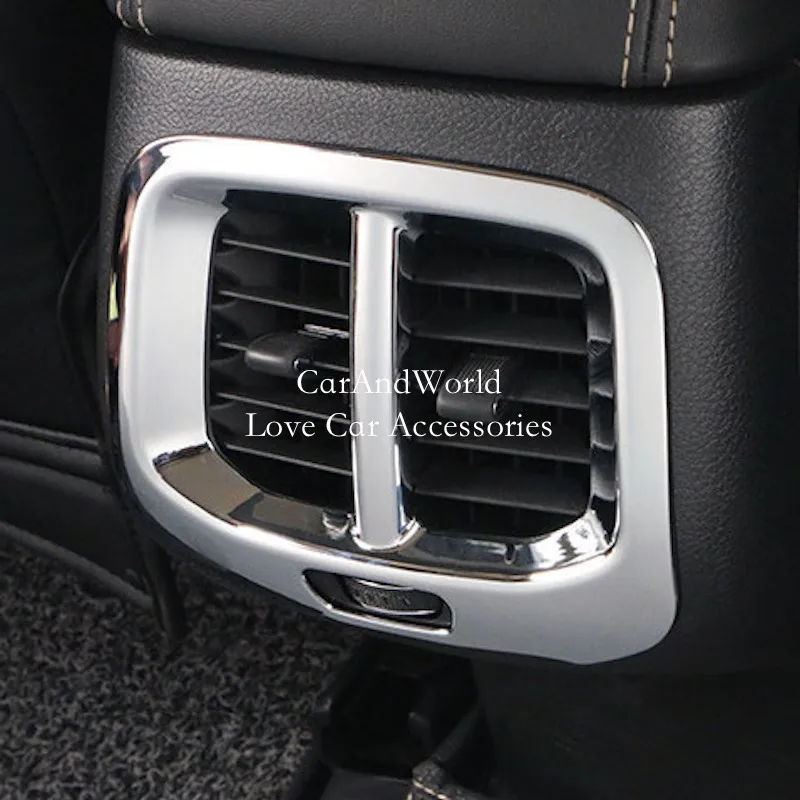 For Jeep Cherokee 2014-2017 Rear Air Conditioning Outlet Sequin Cover Frame Trims ABS Chrome Stickers Car-Styling Accessories | Автомобили
