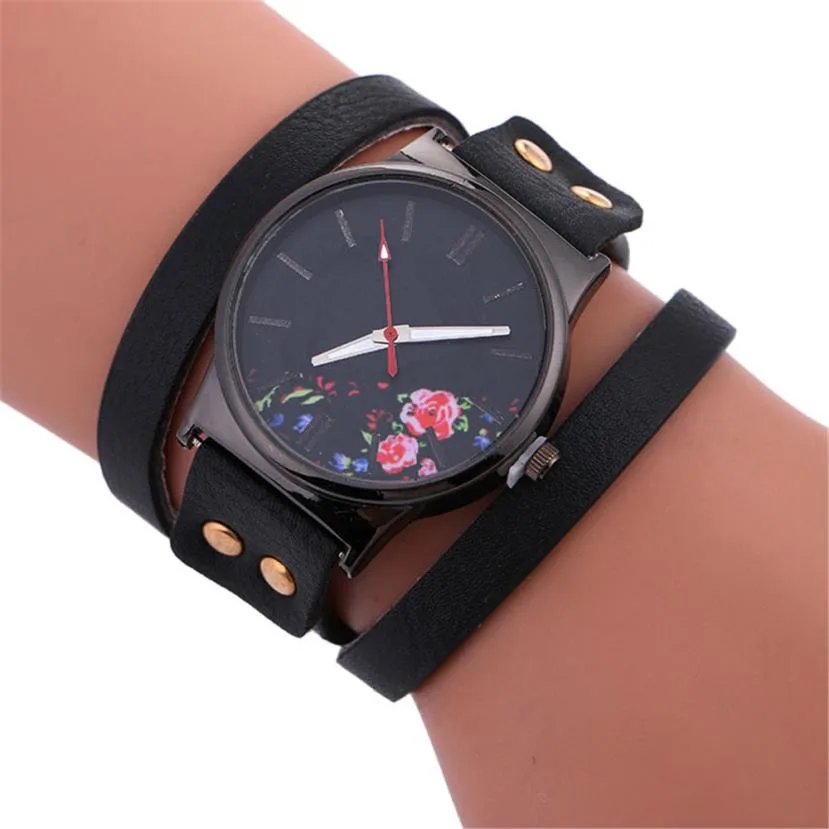 

Women's bracelet watch Stylish Simplicity Leather Bracelet Lady Womans Wrist Watch Relogio de pulseira feminina #502