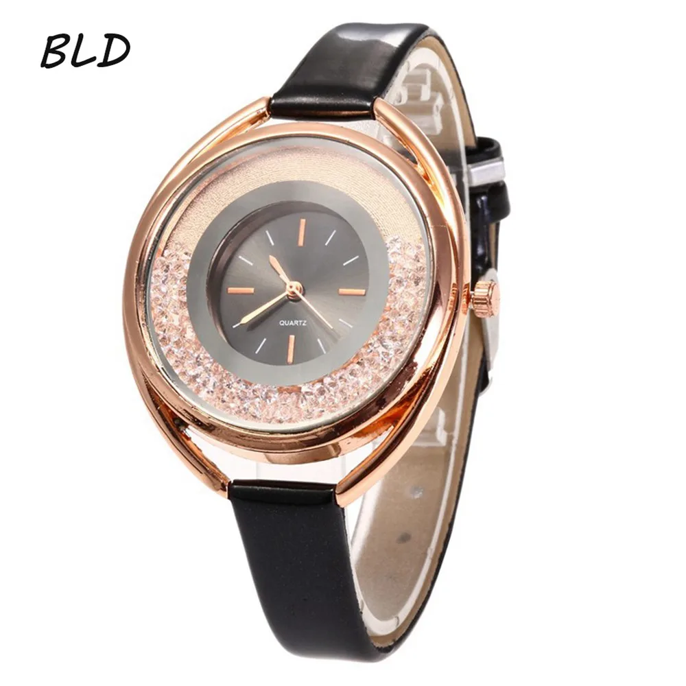 

New Leather Women Watches 2018 Luxury Rhinestone Narrow Strap Casual Quartz Watch Women Clock Wristwatch Relogio Feminino