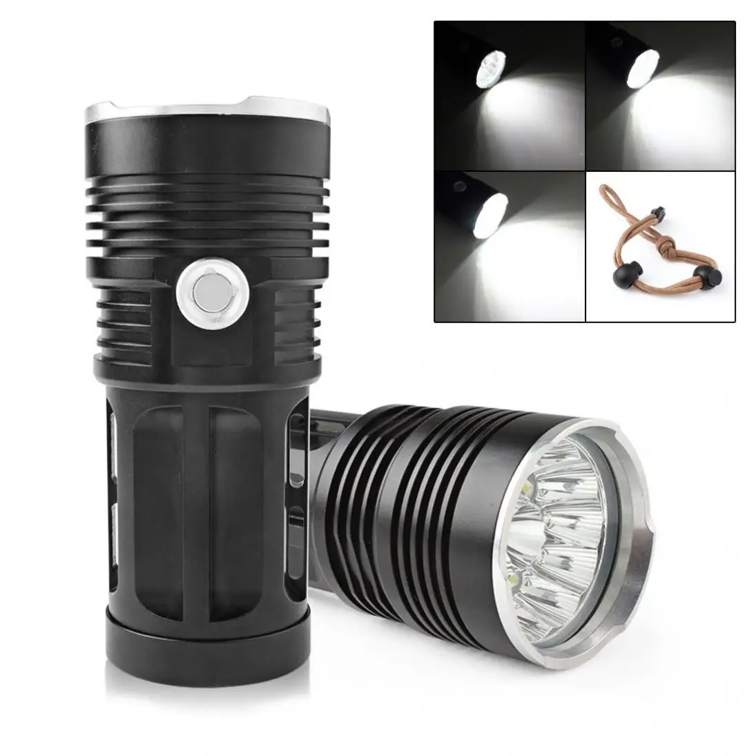 

6000LM Outdoor 12x XML-T6 LED Super Bright Backpacking Hunting Fishing Flashlight Torch Flash Lamp