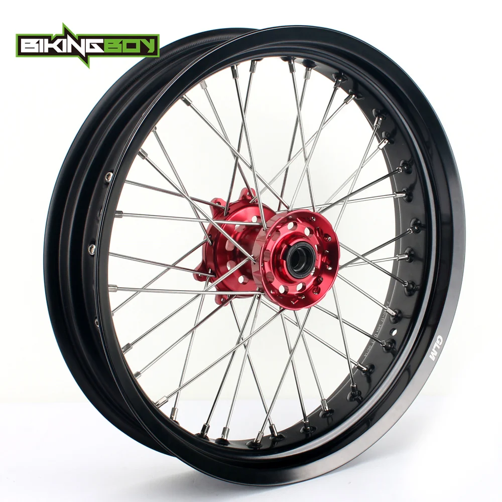 Supermoto BIKINGBOY 17 "x3.5x4.5 для Honda CR 125 250 R 2002 2013 CRF 2004 450 200 2012 полный комплект колес