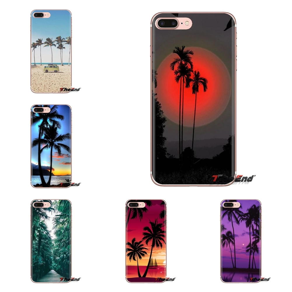 Soft TPU Cover For Xiaomi Mi3 Samsung A10 A30 A40 A50 A60 A70 Galaxy S2 Note 2 Grand Core Prime Tropical Beach Palm leaves Trees |