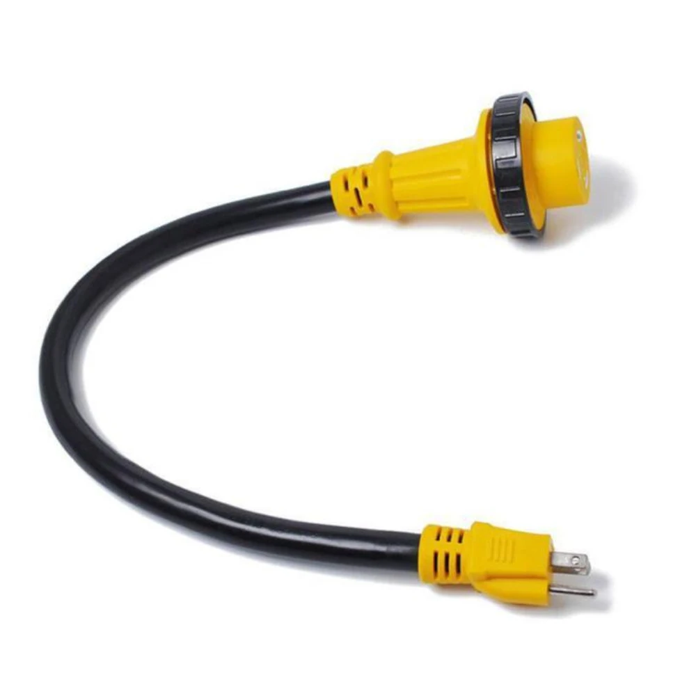 NEW Marine 30 amp female to 15 amp male 125v Shore Power Pigtail Boat Adapter