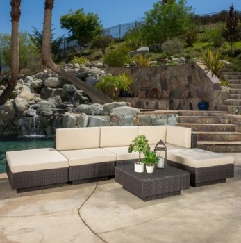 

New arrival nice outdoor furniture bistro corner sofa garden rattan sofas