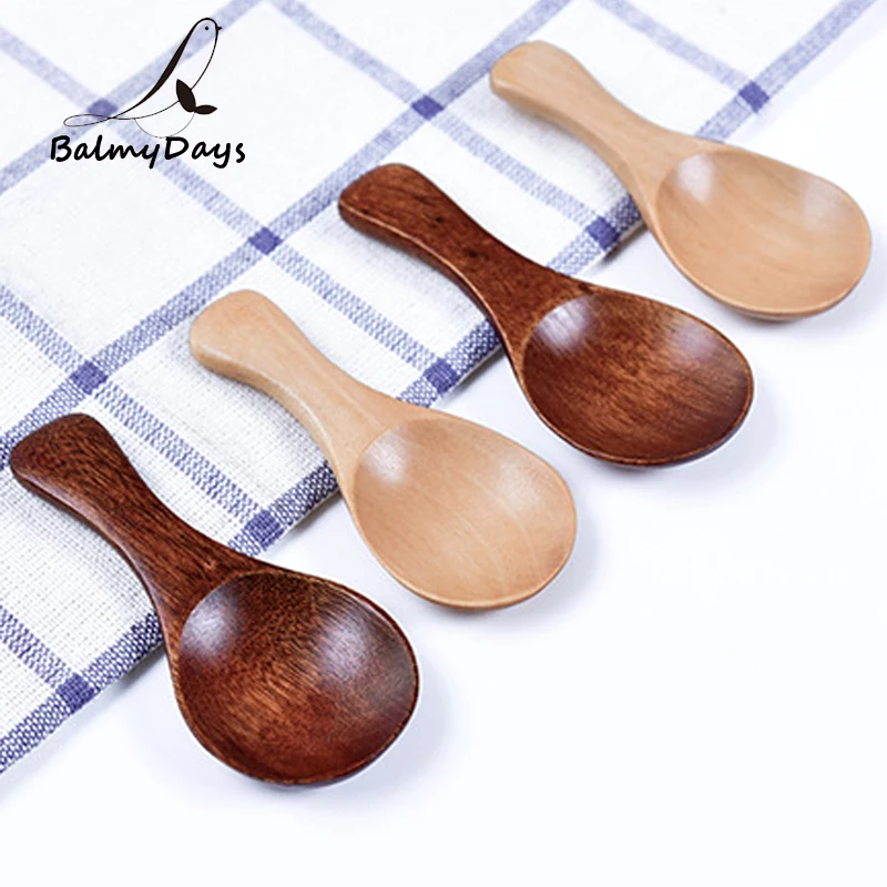 4Pcs Mini Wooden Spoons Tea Coffee Scoop Small Kitchen Sugar Spice Condiment Spoon Short Handle Wood Kids Spoon Kitchen Gadgets|Spoons| - AliExpress