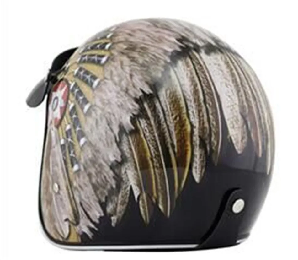 

Motorcycle Helmet DOT Retro Vintage Cruiser Chopper Scooter Cafe Racer Cascos Moto Helmet 3/4 Open Face Helmet